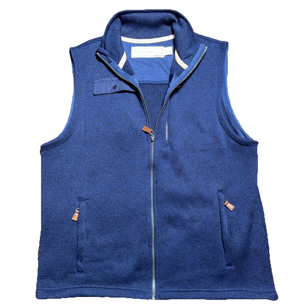 The Normal Brand Full Zip Fleece Vest in Blue Outdoor Men's Large